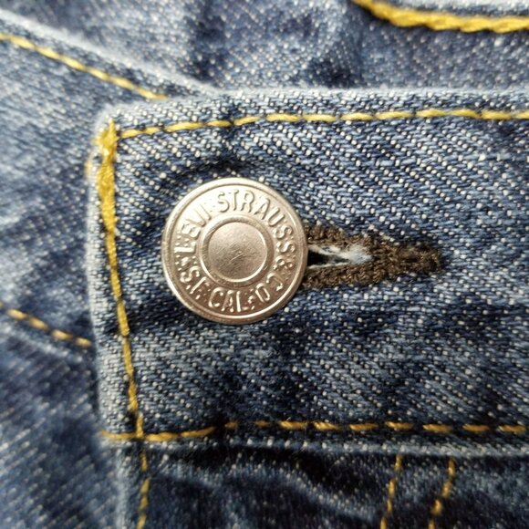 Levis Jeans Mens 40 Blue High Rise Relaxed Fit Tapered Leg Denim Shorts - Picture 4 of 15